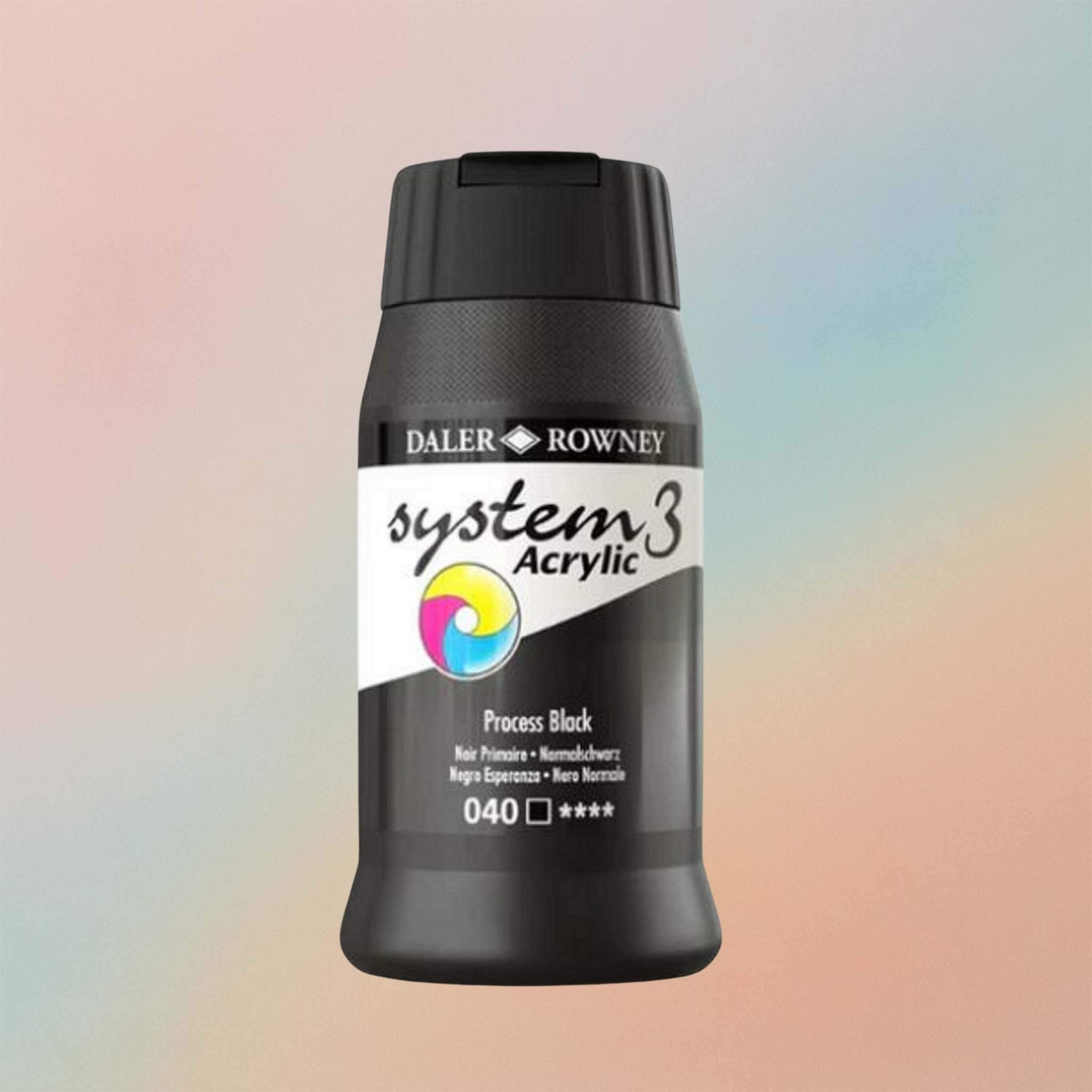 دالر روني 500 مل نظام - 3 أكريليك - عملية سوداء