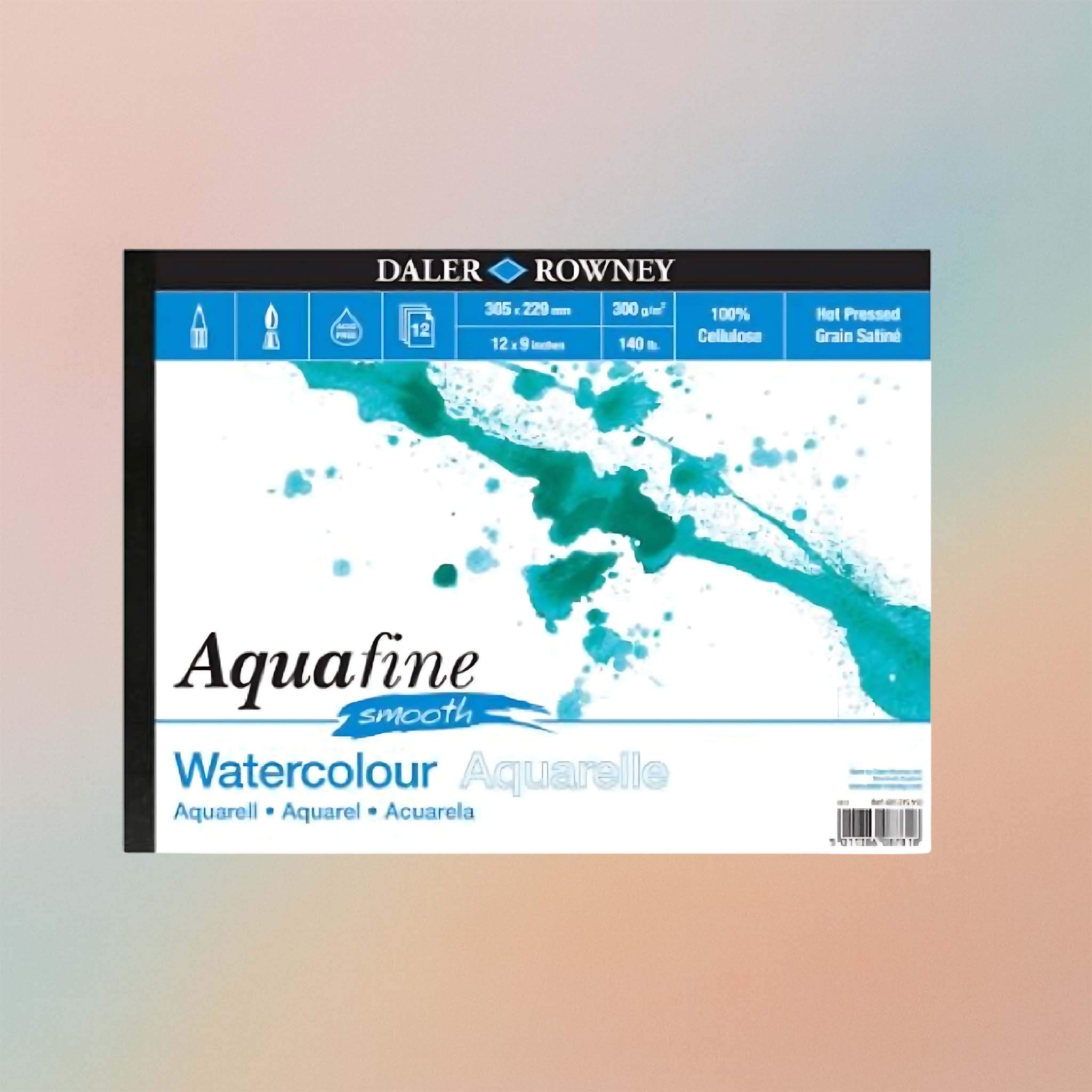 Daler Rowney Aquafine WC Pad 12x9" 12 Sheet