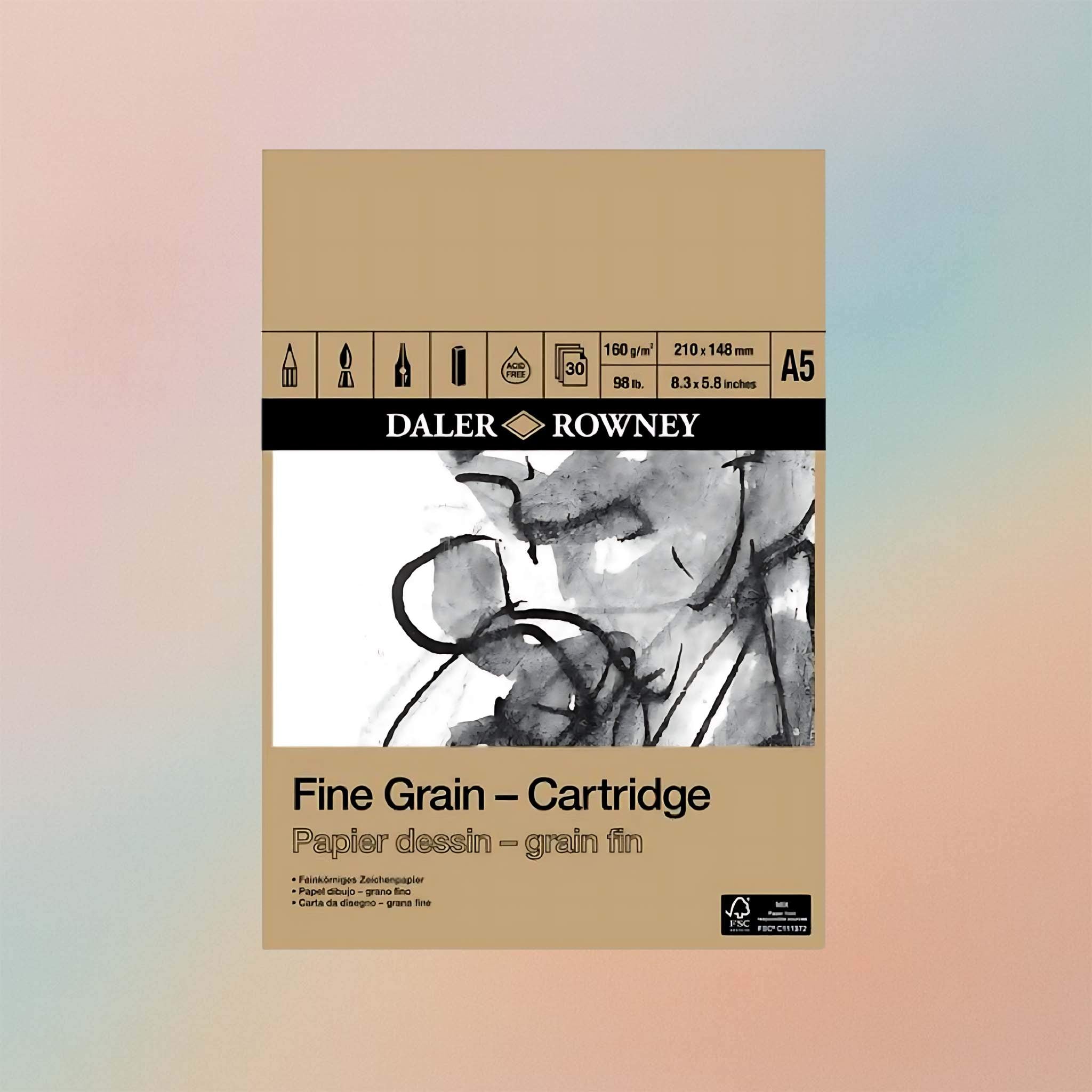Daler Rowney Fine Grain Cart Pad A5 160GSM
