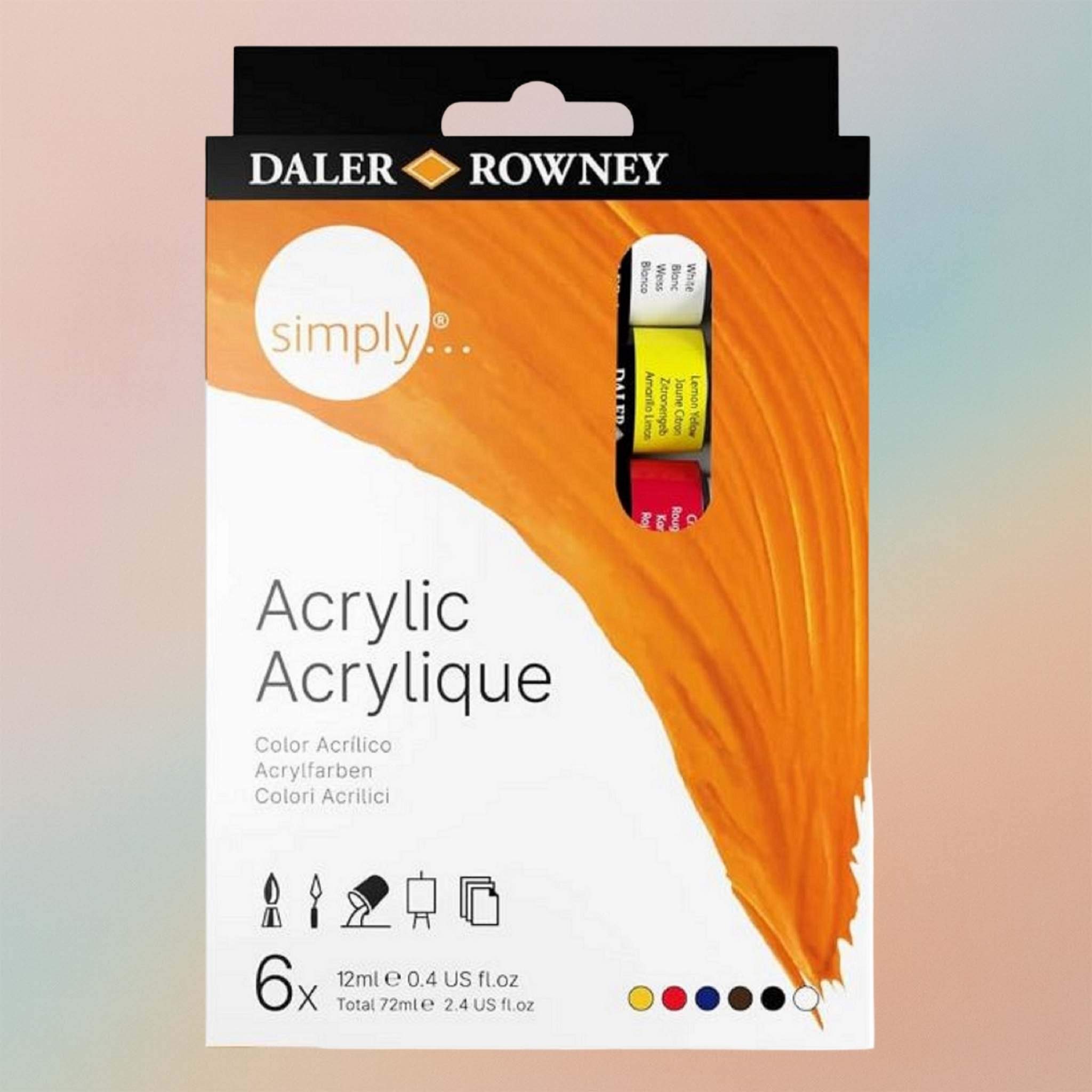 Daler Rowney Simply Acrylic 6X12ml Set