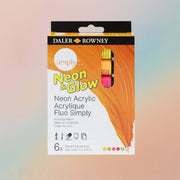 Daler Rowney Simply Acrylic Neon 6X12ml Set