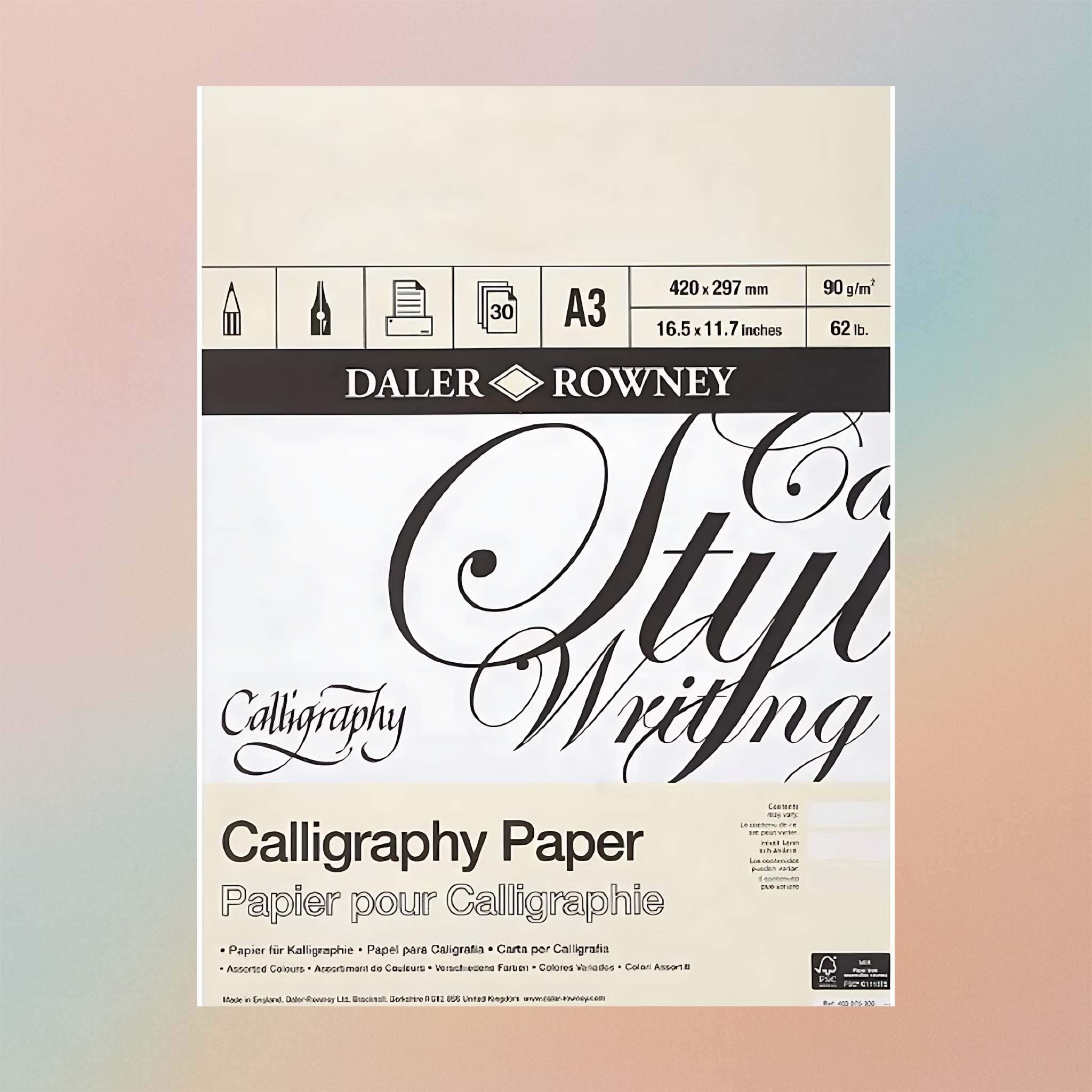 Daler rowney A3 Calligraphy Pad