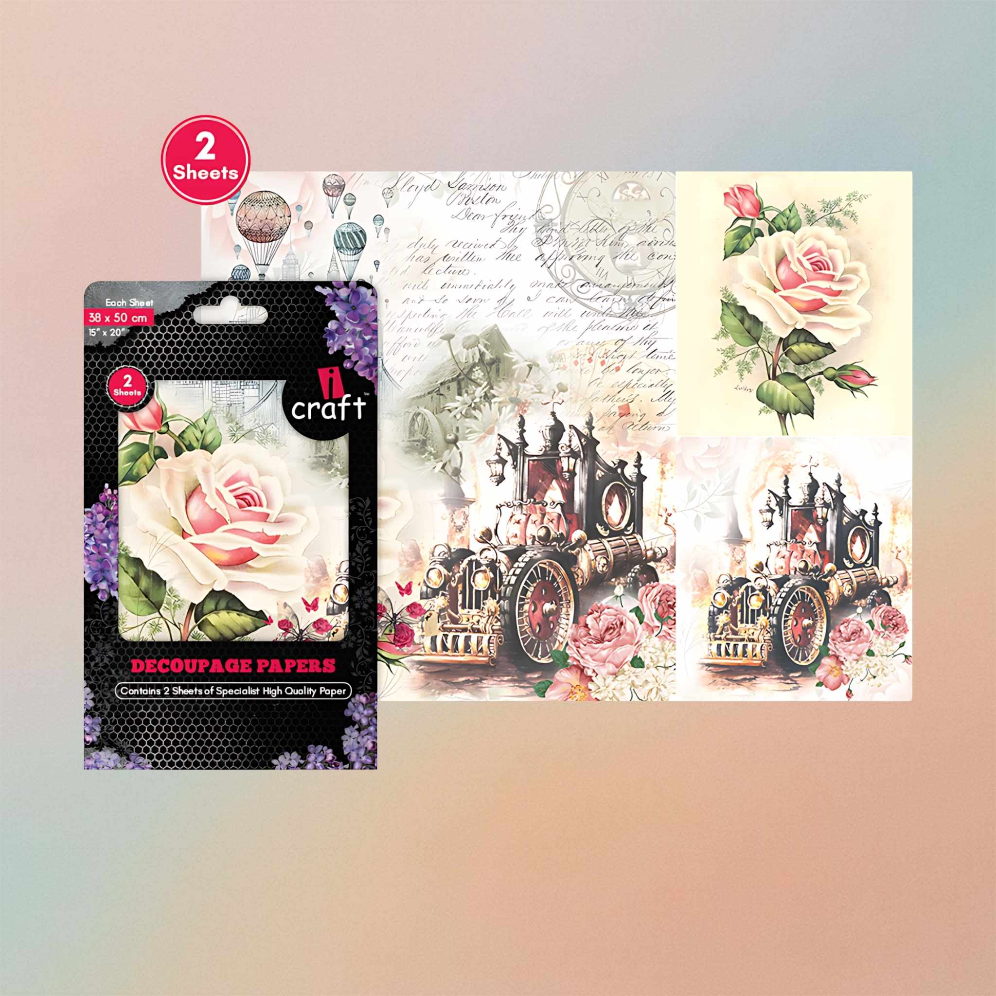 Decoupage Paper – Vintage locomotive