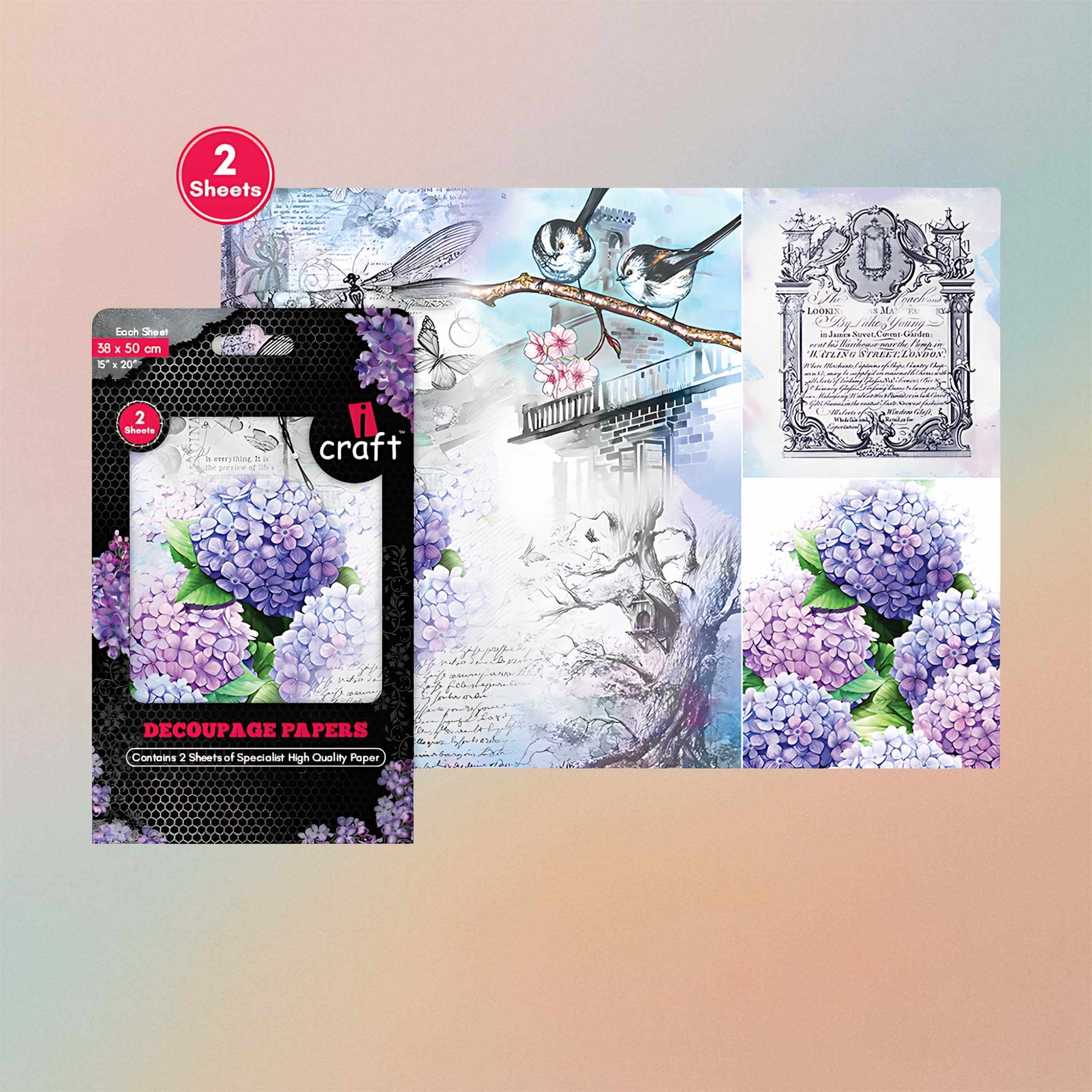 Decoupage Paper – purple delight