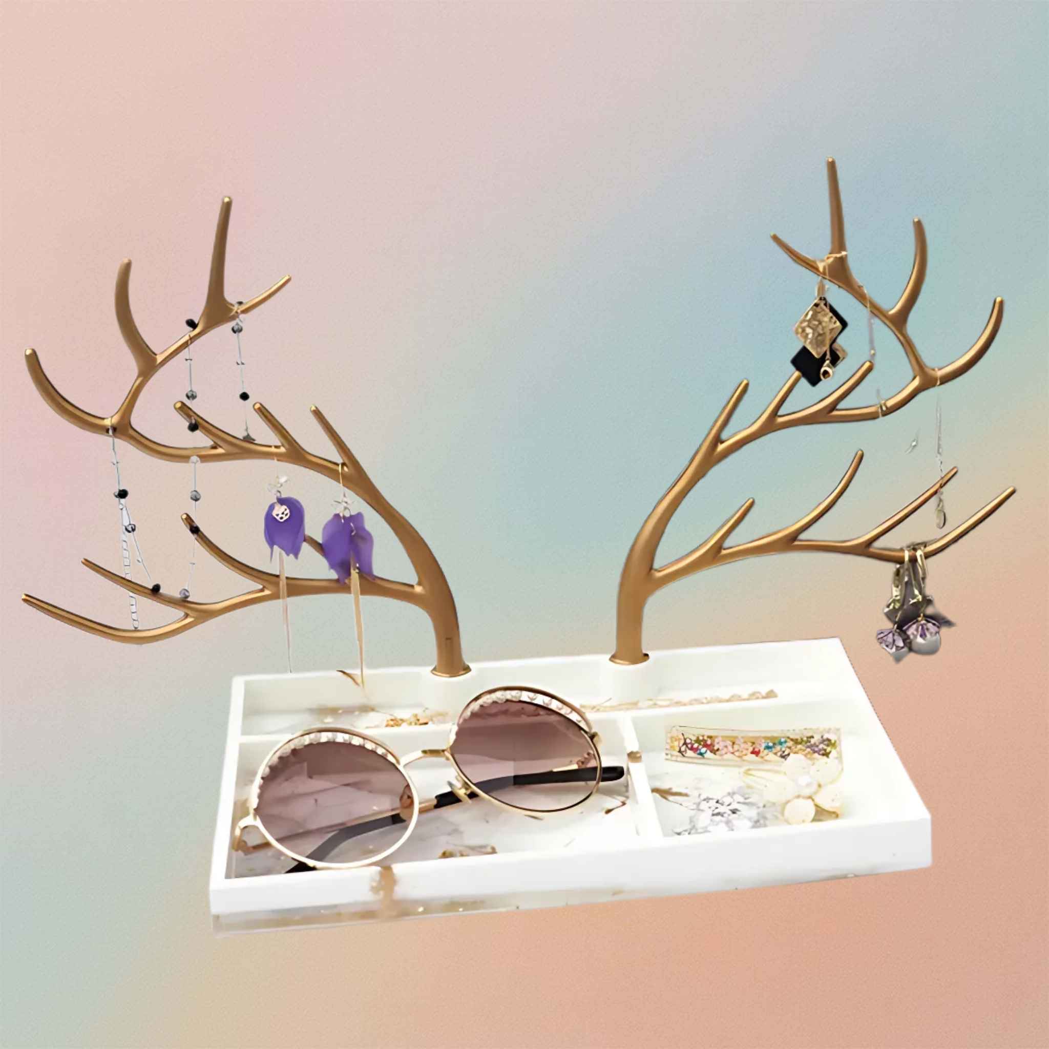 Deer Horn Shape Earring Necklace Display Epoxy Resin Silicone Mold