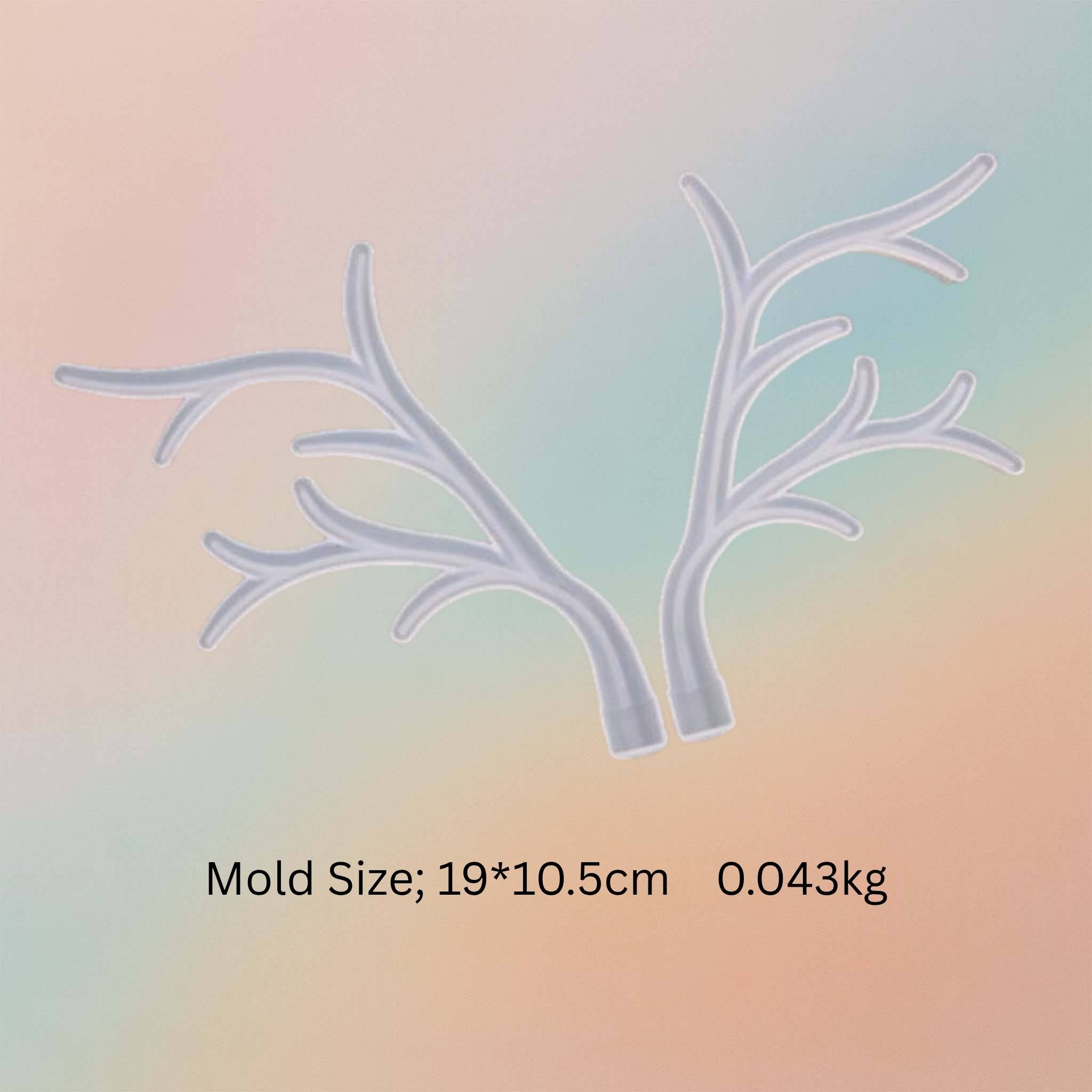 Deer Horn Shape Earring Necklace Display Epoxy Resin Silicone Mold