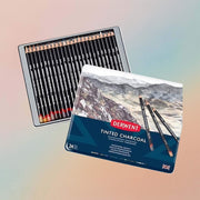 Derwent Tinted Charcoal Pencils 24 Tin