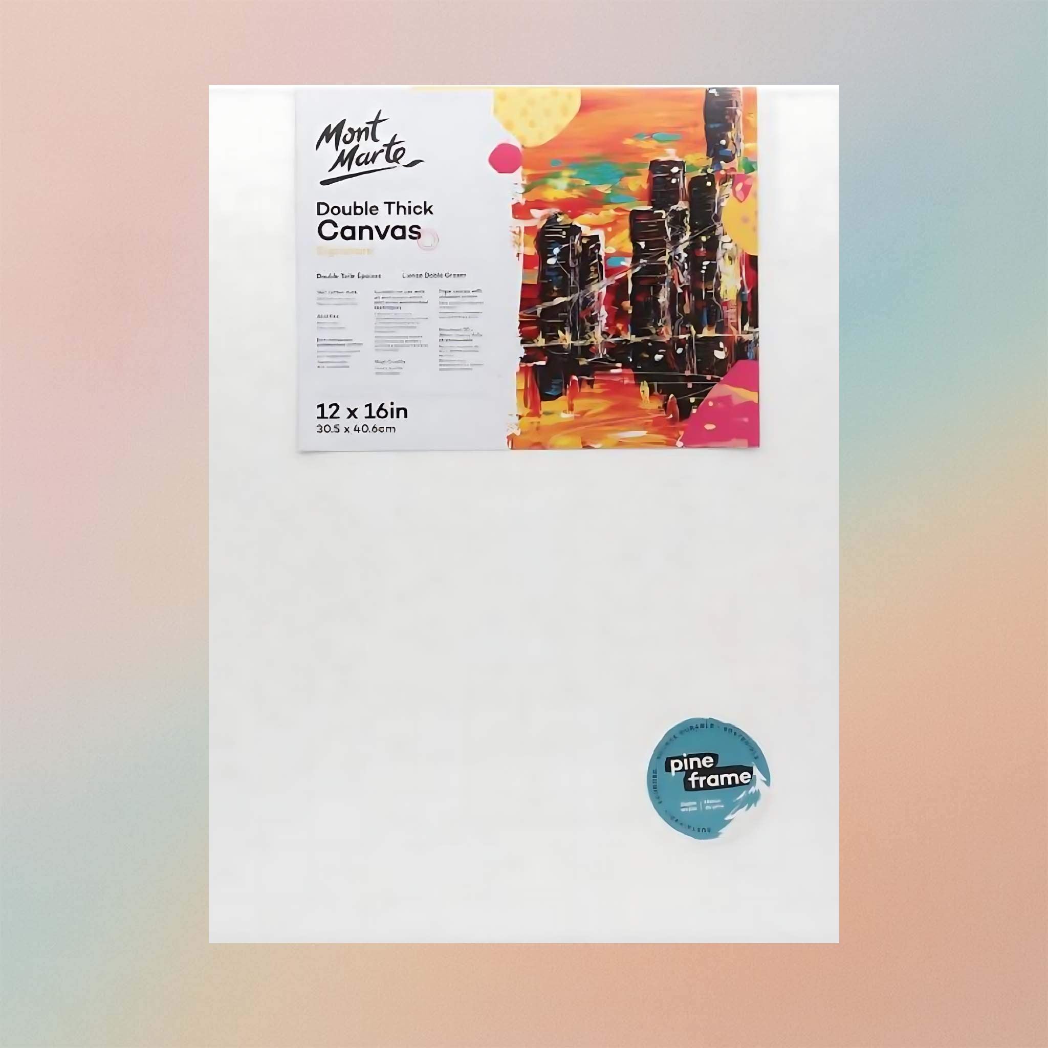 Double Thick Studio Canvas Pine Frame 30.5 x 40.6cm (12 x 16in)