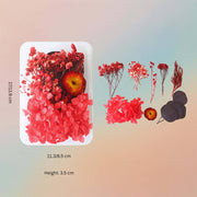 Dried Natural Preserved Flowers For Resin Art Variety Pack Red