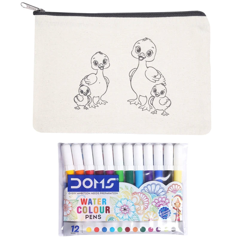 Pourezy Ducks Family Canvas Pouch Kit