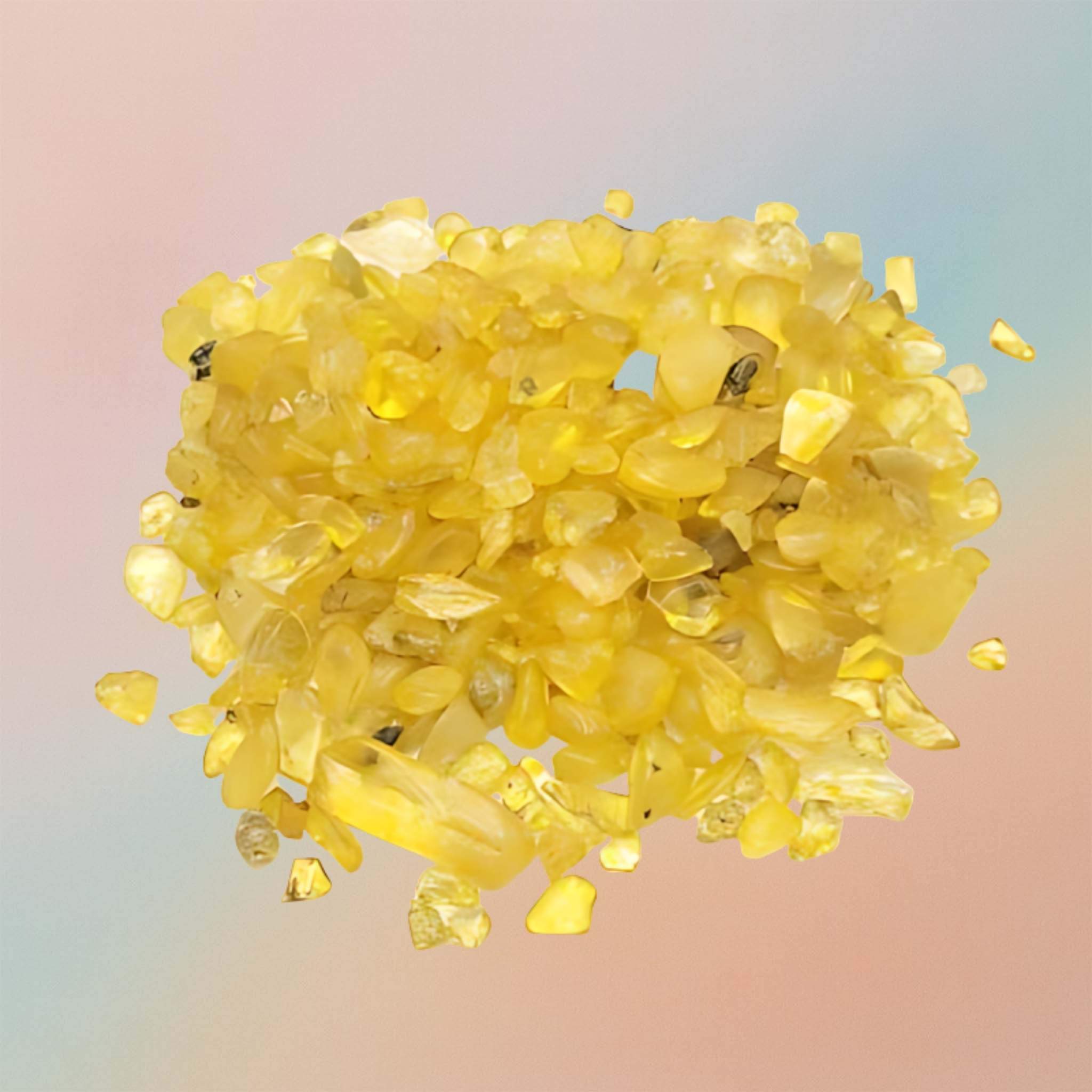 Dyed Crystal Chips – Yellow