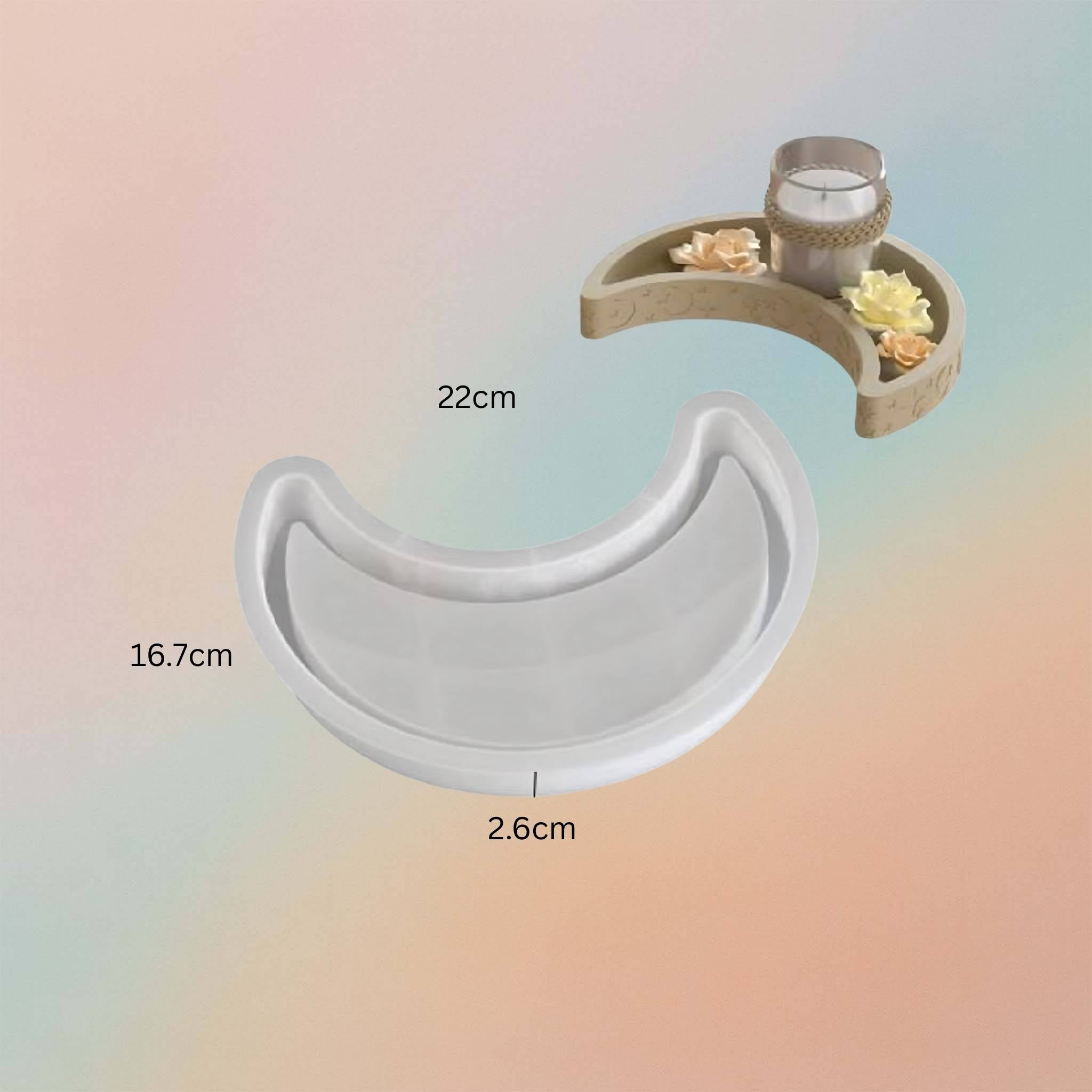 Eid Mubarak Moon Star Ramadan Serving Tray Resin Silicone Molds