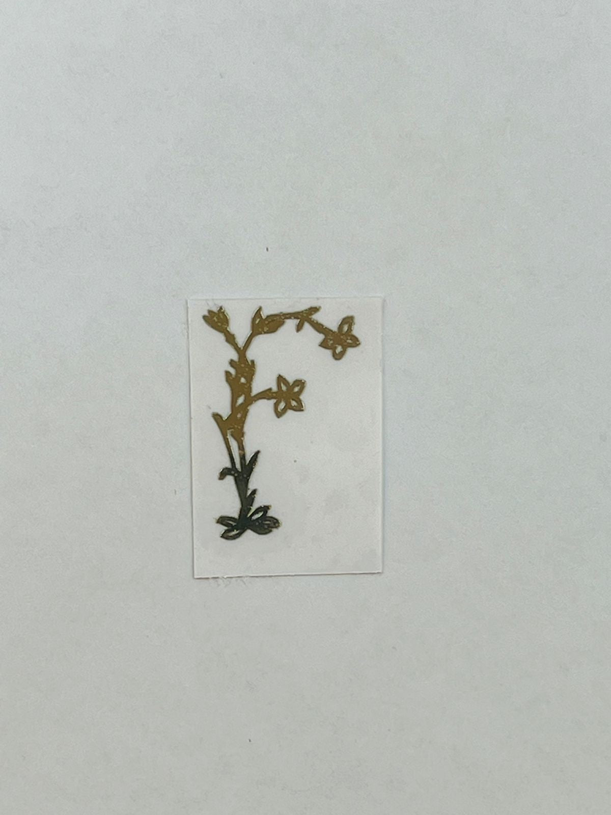 Alphabet Floral Stem Metal Sticker