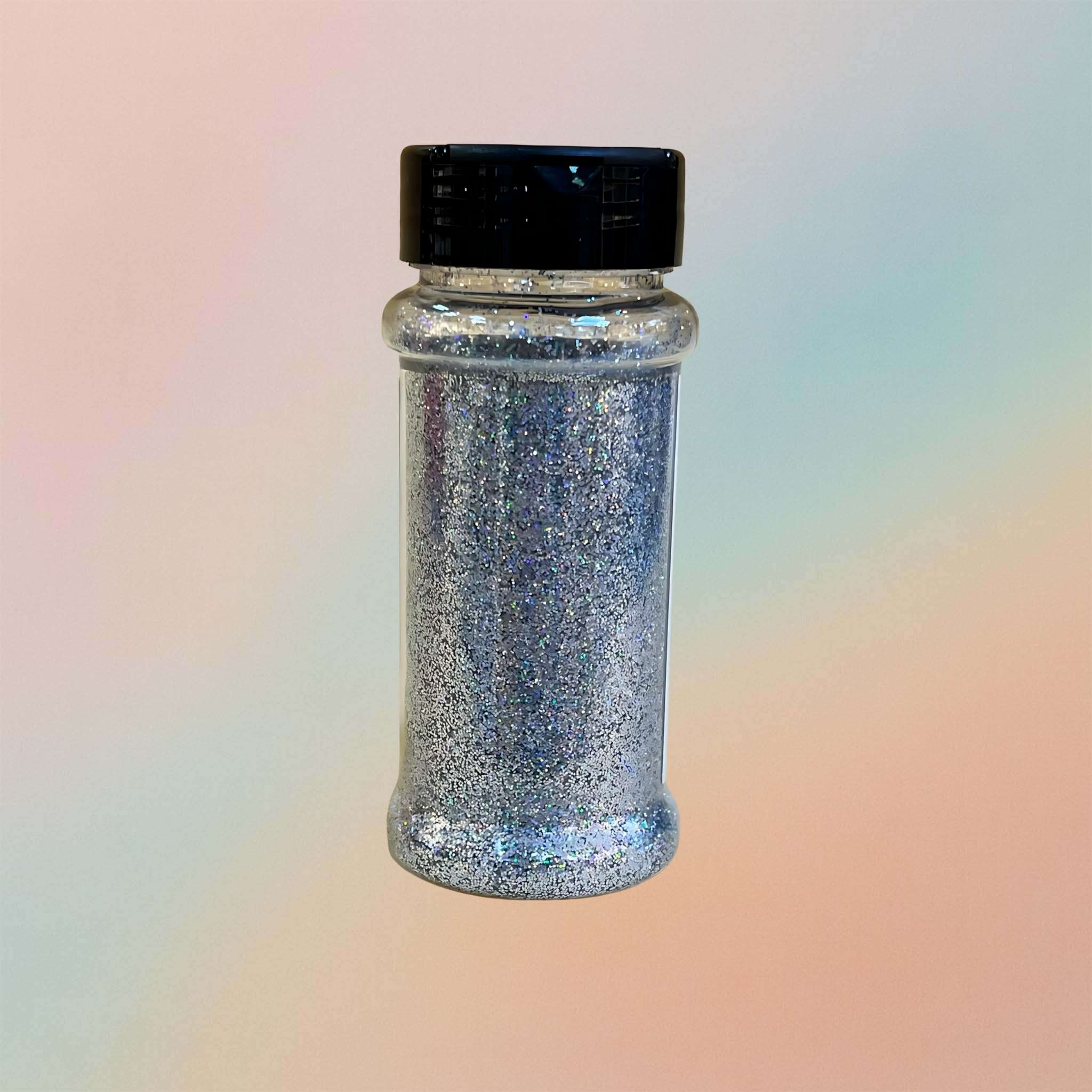 Fine Silver Holographic Glitter Bottle