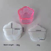 Flower Box Pot Silicone Molds For Concrete Candle Jars With Lid Silicone Mould