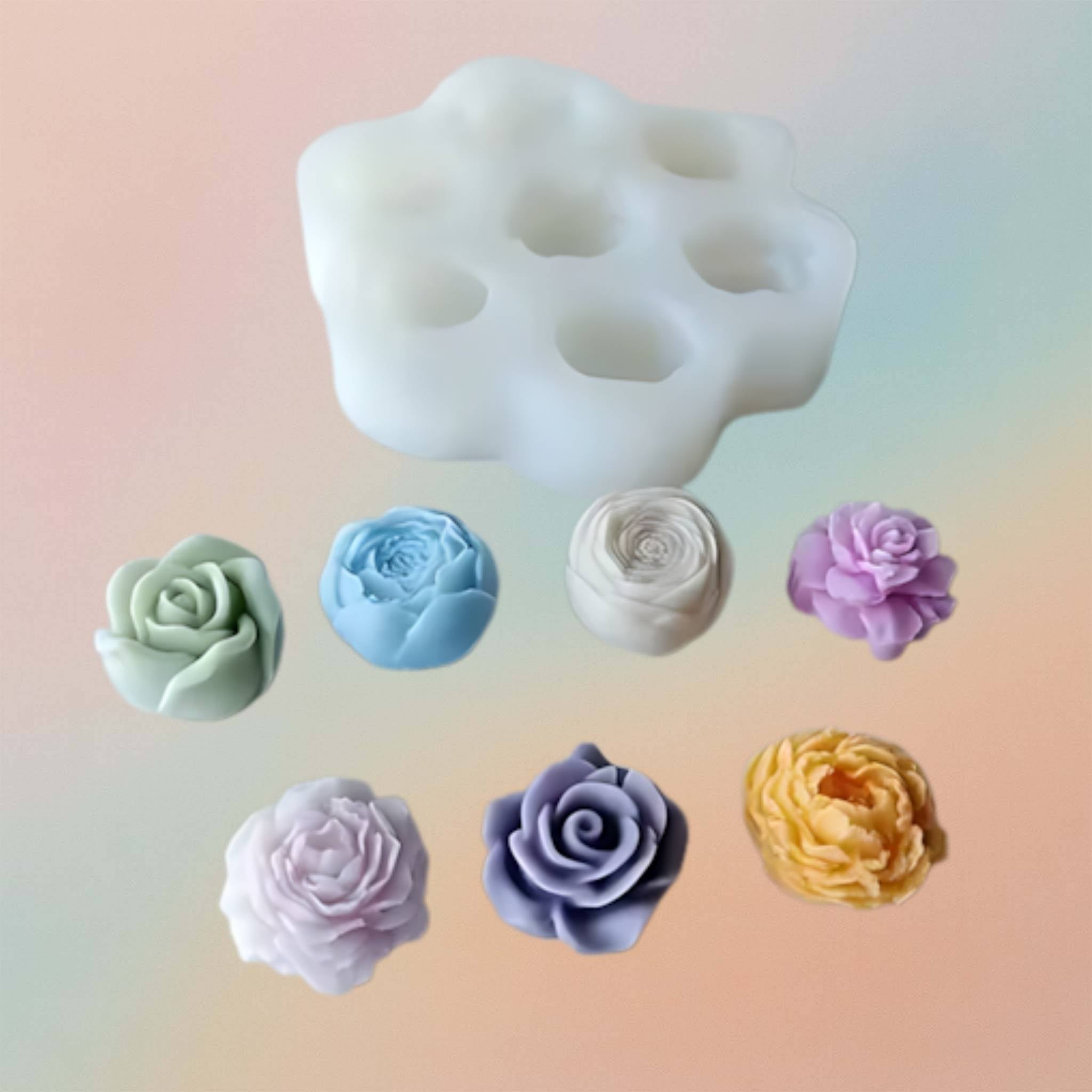 Flower Mold Silicone Candle Wax Making Molds For DIY Craft Supplies