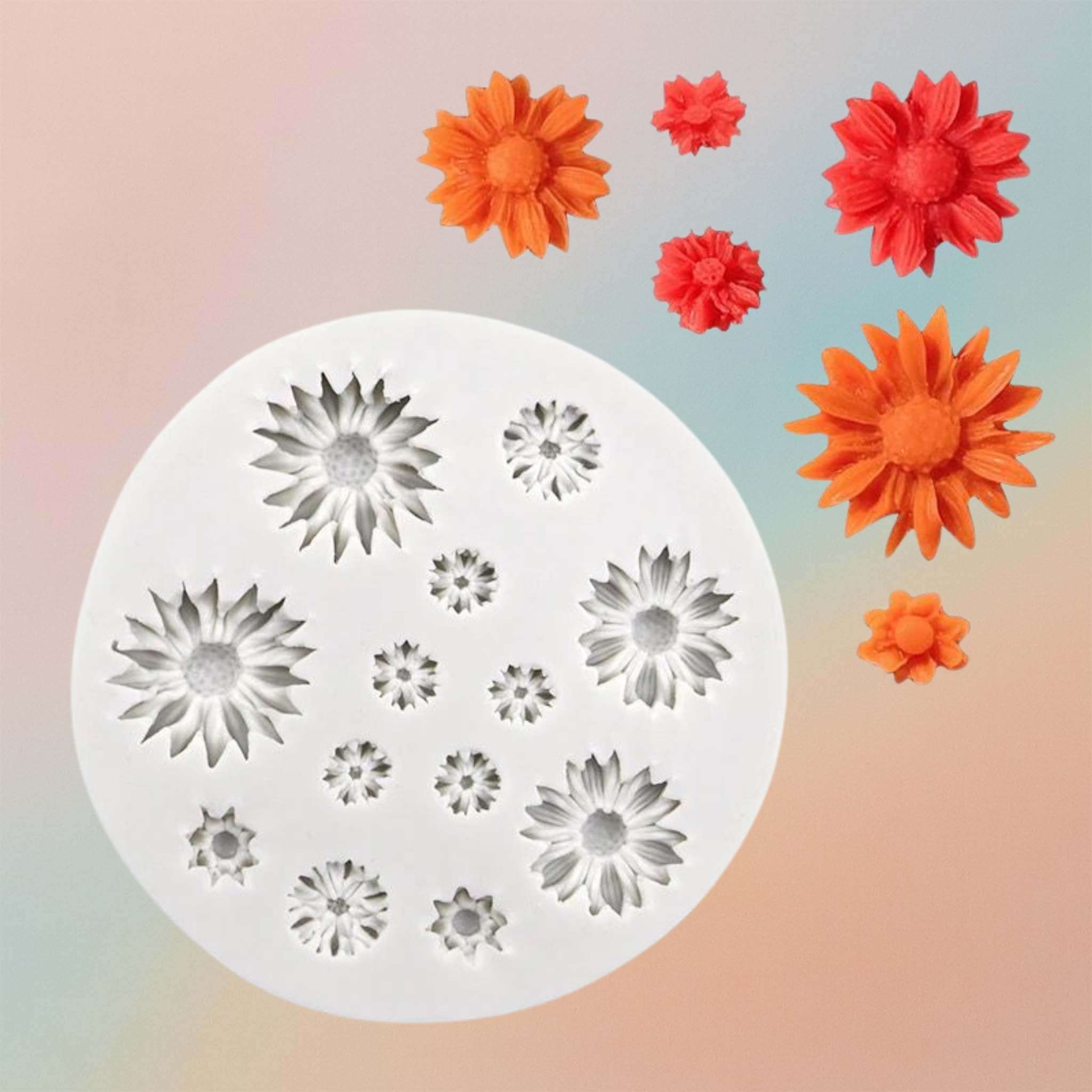 Flower Silicon Mould 3D flower Mould For Desserts Or Candles Making