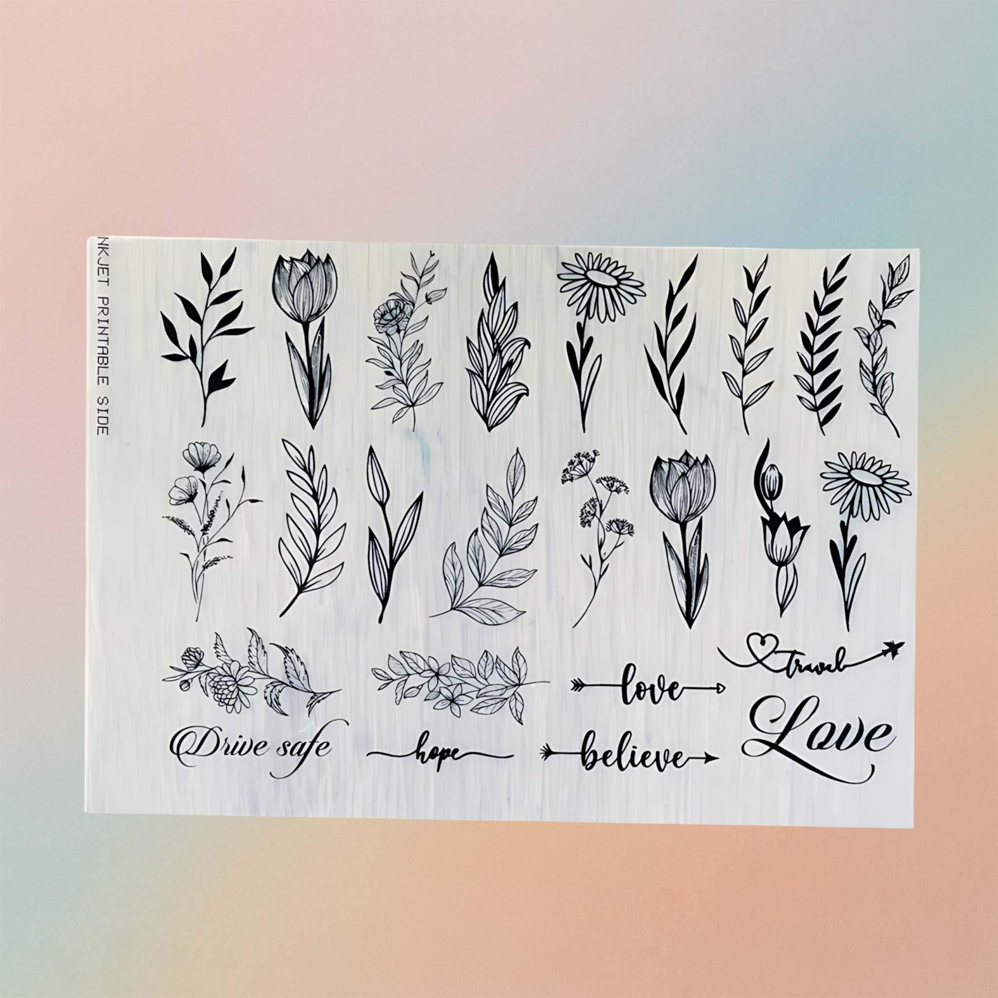 Flower Stem Insert Sheet