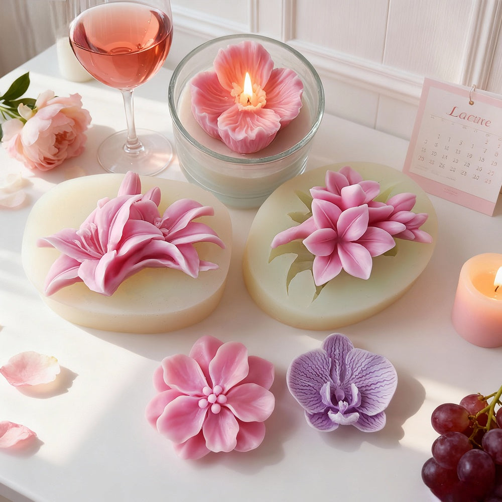 Camellia Flower Mould For Candle, Resin, Gypsum & Art Crafts Making Silicone Mold