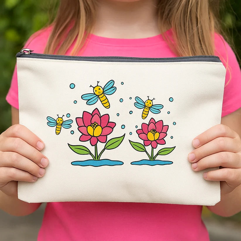 Pourezy Blooming Flowers Canvas Pouch Kit
