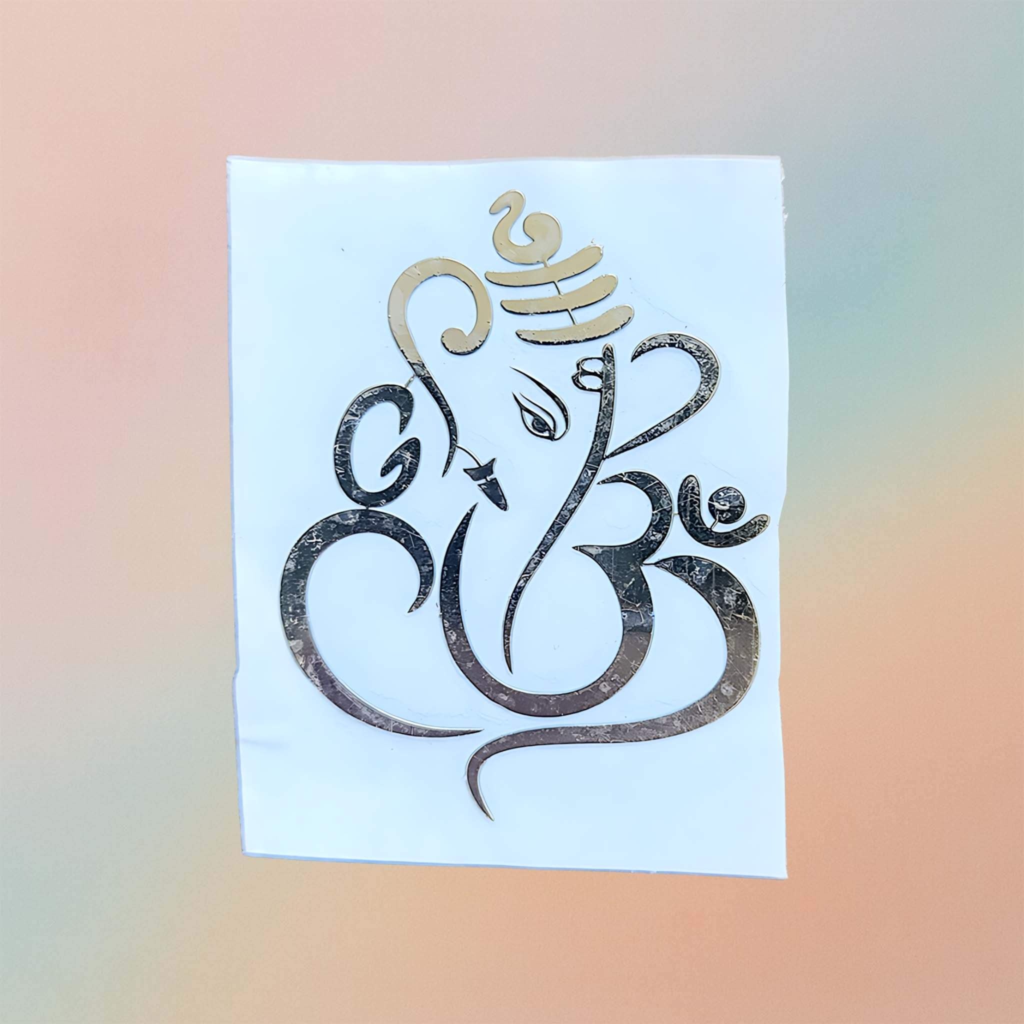 Ganesha Metal Sticker