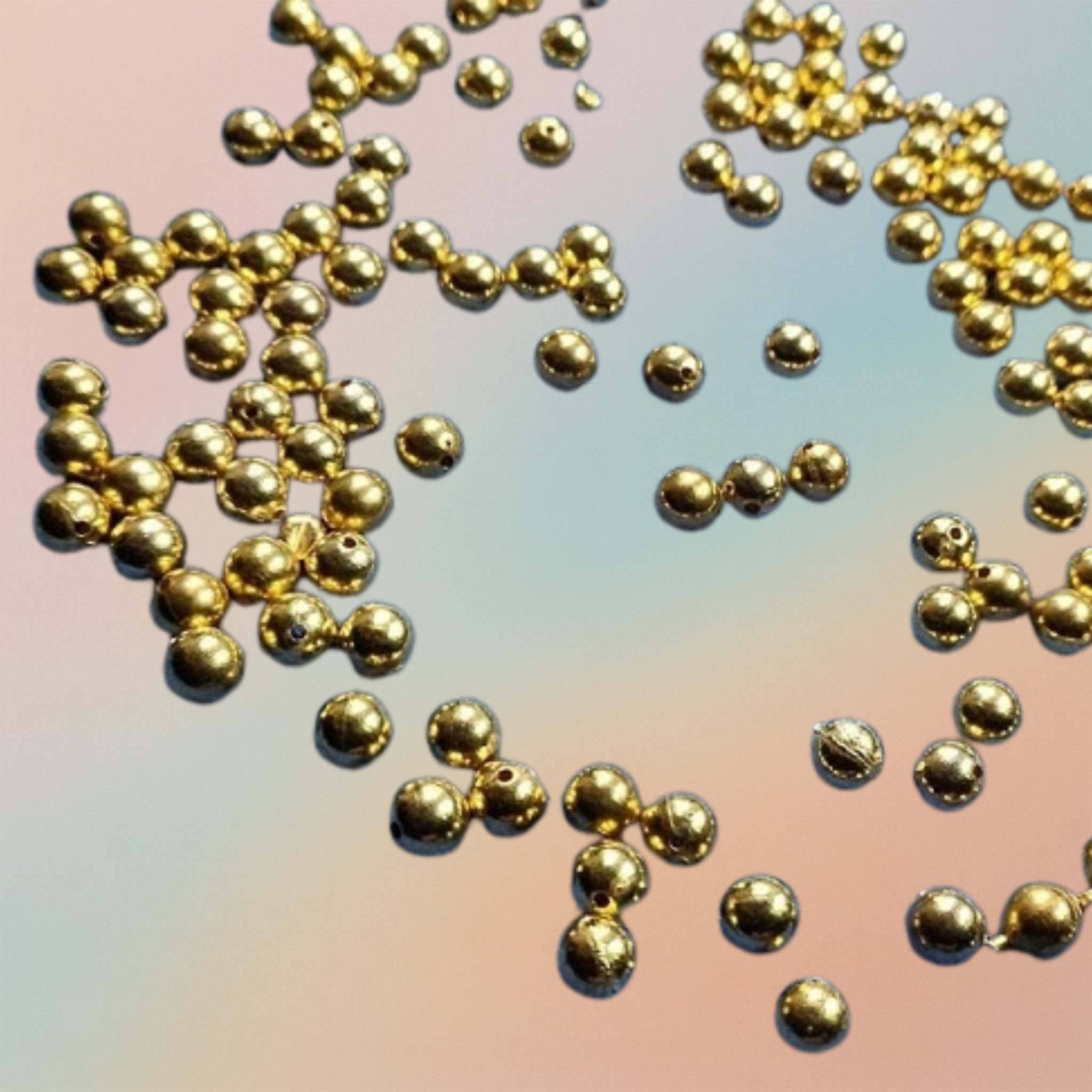 Golden Pearl Loose Beads - Sewing Clothing Accessories 7mm