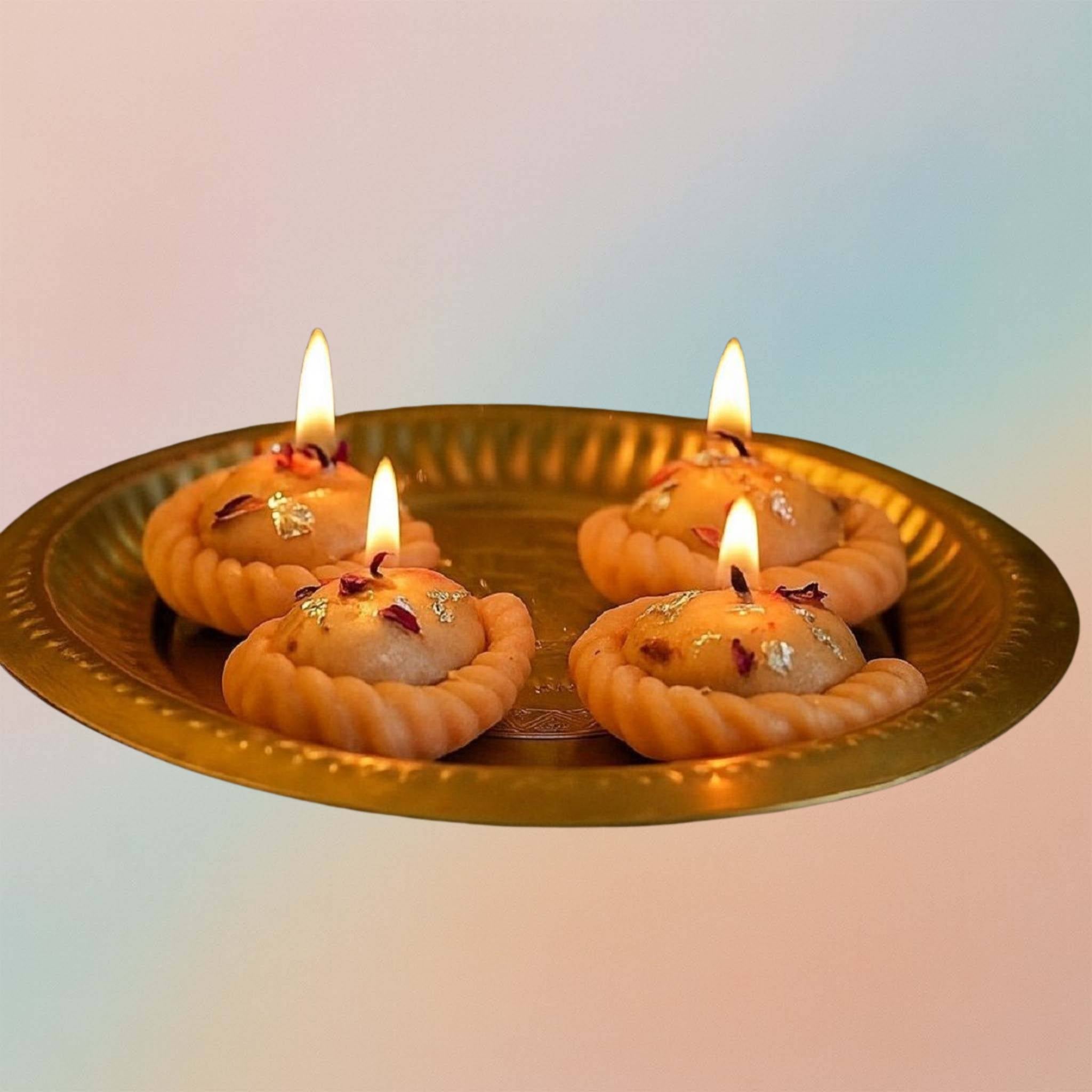 Gujiya Shape Silicone Candle Making Mould