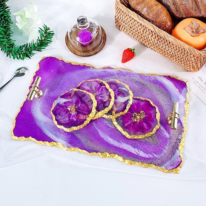 Drusy Irregular Rectangular Tray Mould For Resin & Art Crafts Making