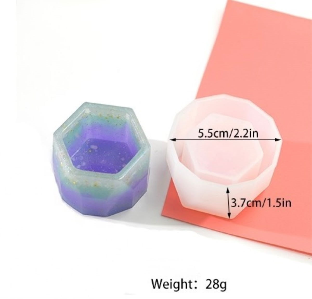 Geometric Shape Pot Silicon Mould For Resin, Gypsum & Art Crafts Making