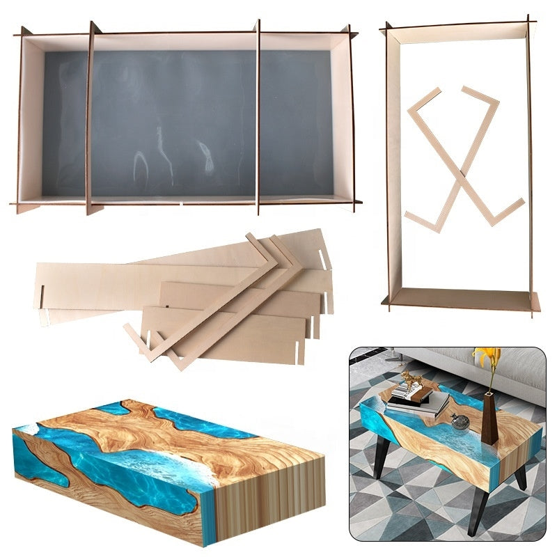 Large Rectangular Resin Table Moulds, Resin Epoxy Table Mould for Charcuterie Board, River Resin Coffee Table, DIY Art Home