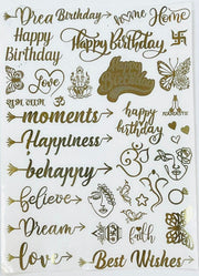 Happy Birthday Metal Sticker