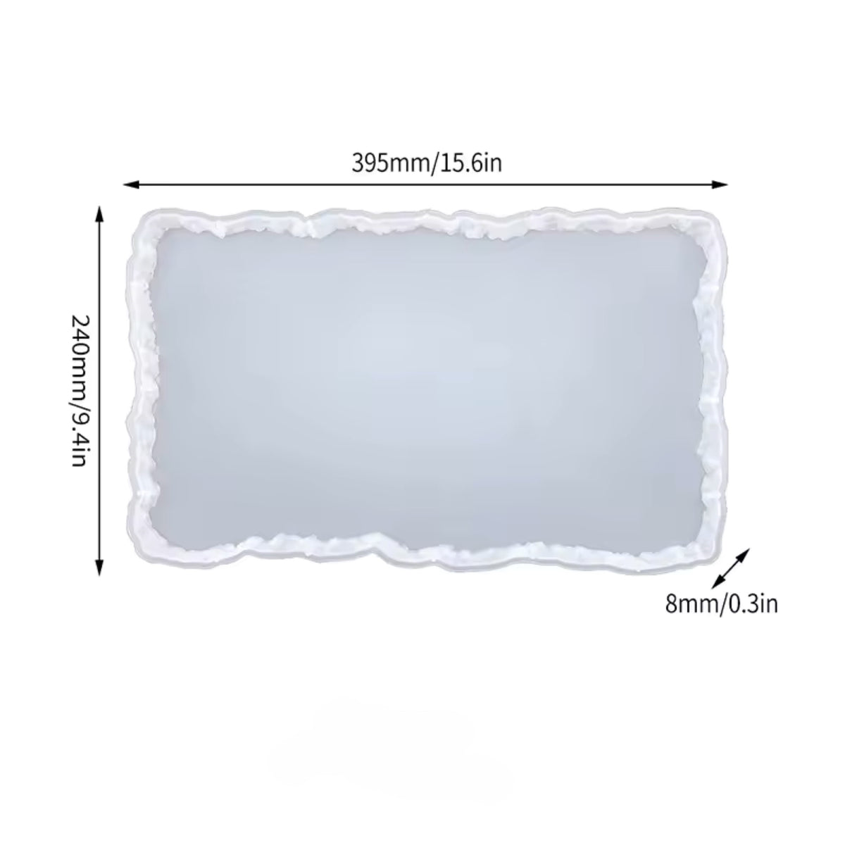 Drusy Irregular Rectangular Tray Mould For Resin & Art Crafts Making