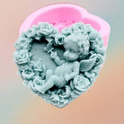 Heart With Angel Mould For Making Candle