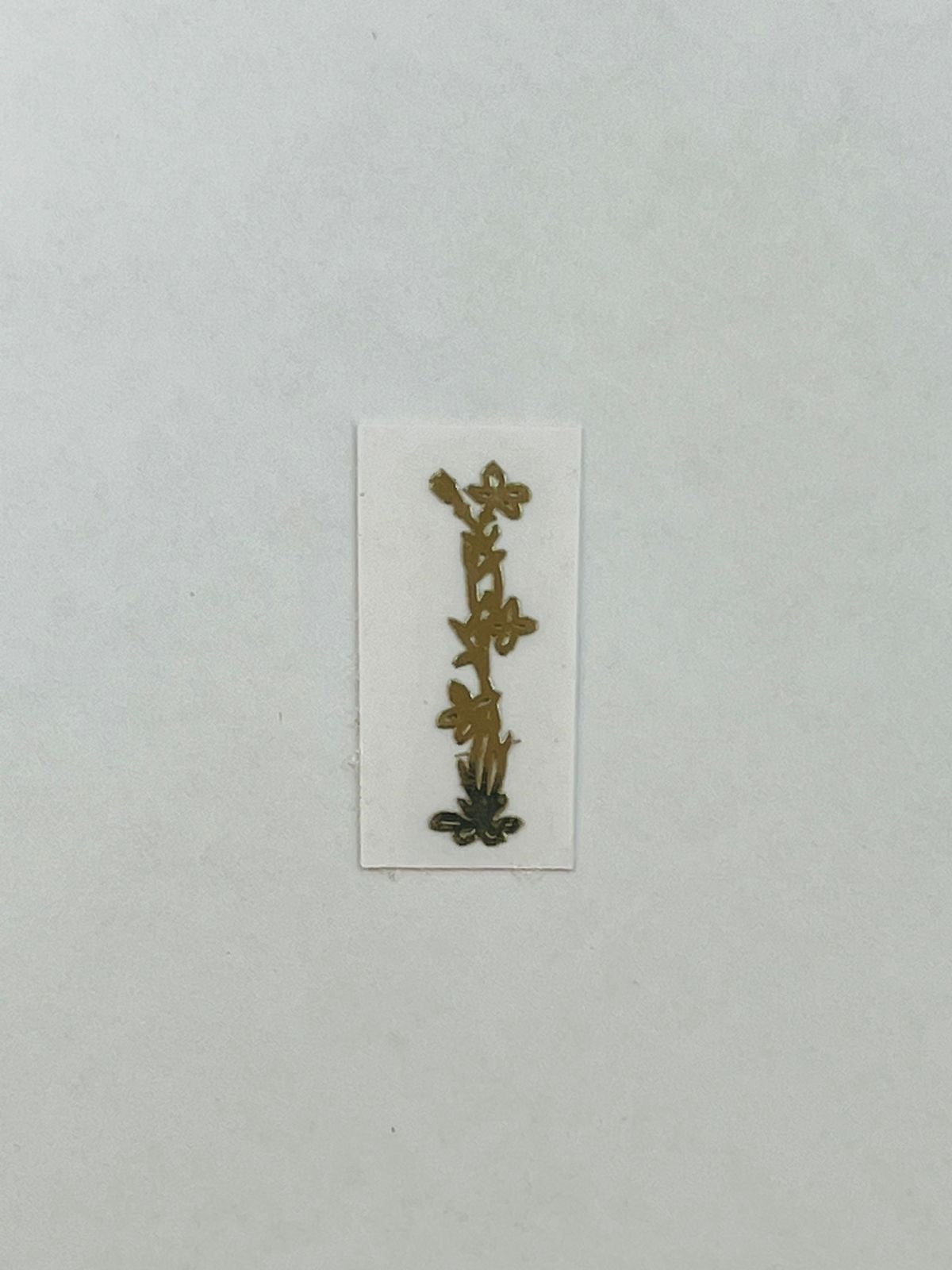 Alphabet Floral Stem Metal Sticker