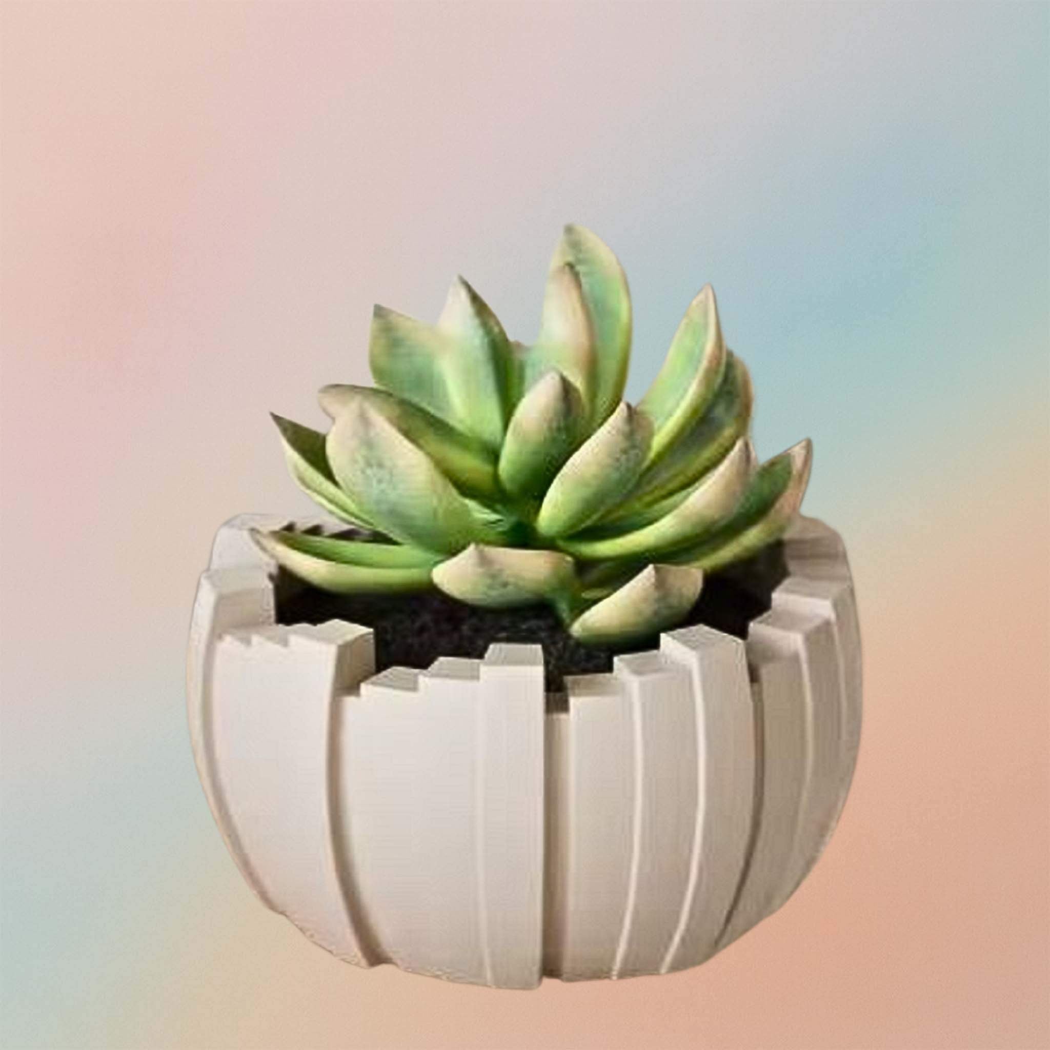 Irregular Stripe Cement Flower Pot Mold 3D Jewelry Storage Bowl