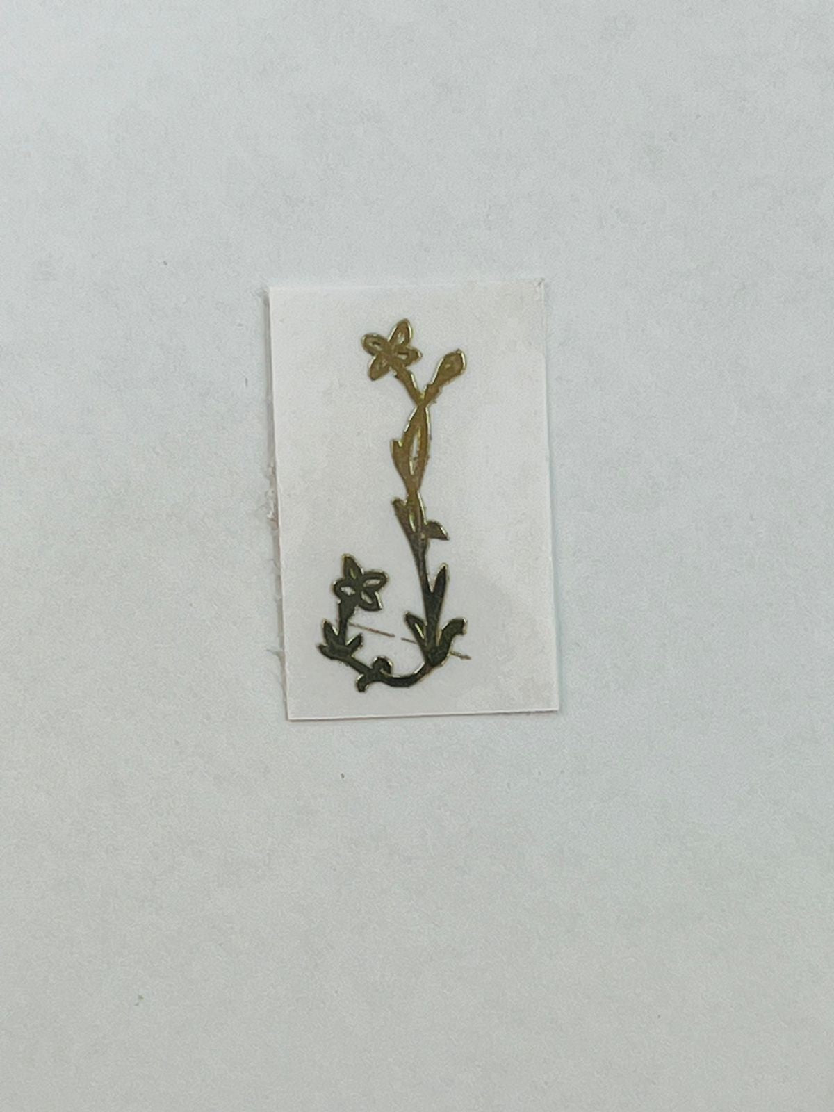 Alphabet Floral Stem Metal Sticker