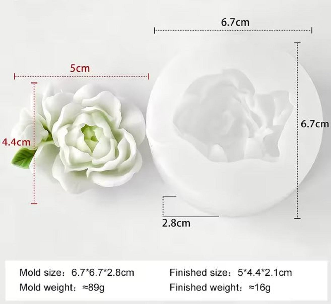 Jasmine Flower Style 1 For Candle, Resin, Gypsum & Art Crafts Making Silicone Mold