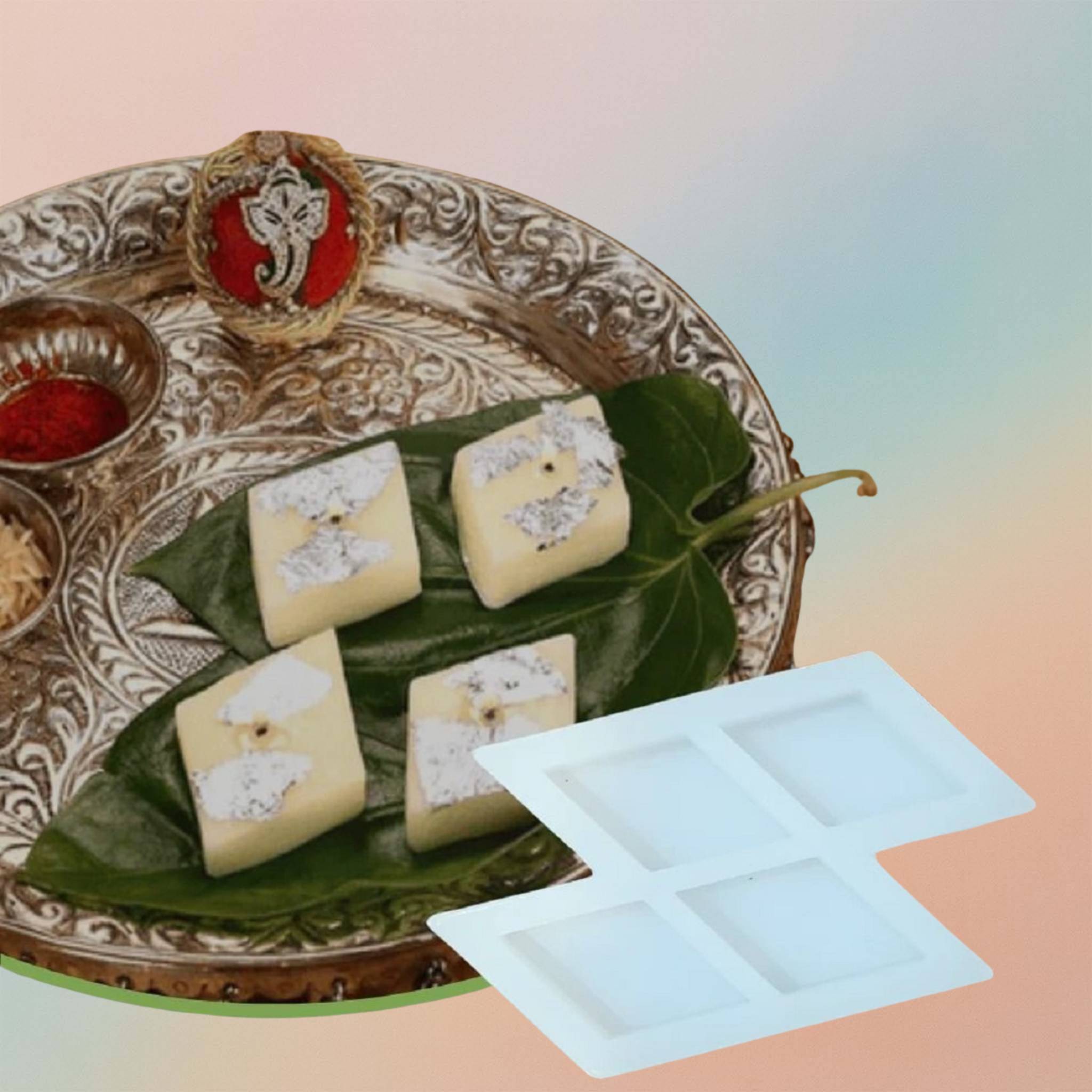 Kaju Katri Shape Silicone Candle Making Mould