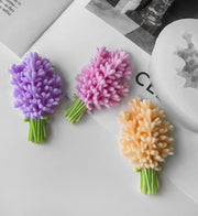 Lavender Silicone Mould for DIY Candle Making Floral Design Round Shape - wax, fragrance and mould supply for candle and soap making, best in UAE. Resin Art World Dubai.