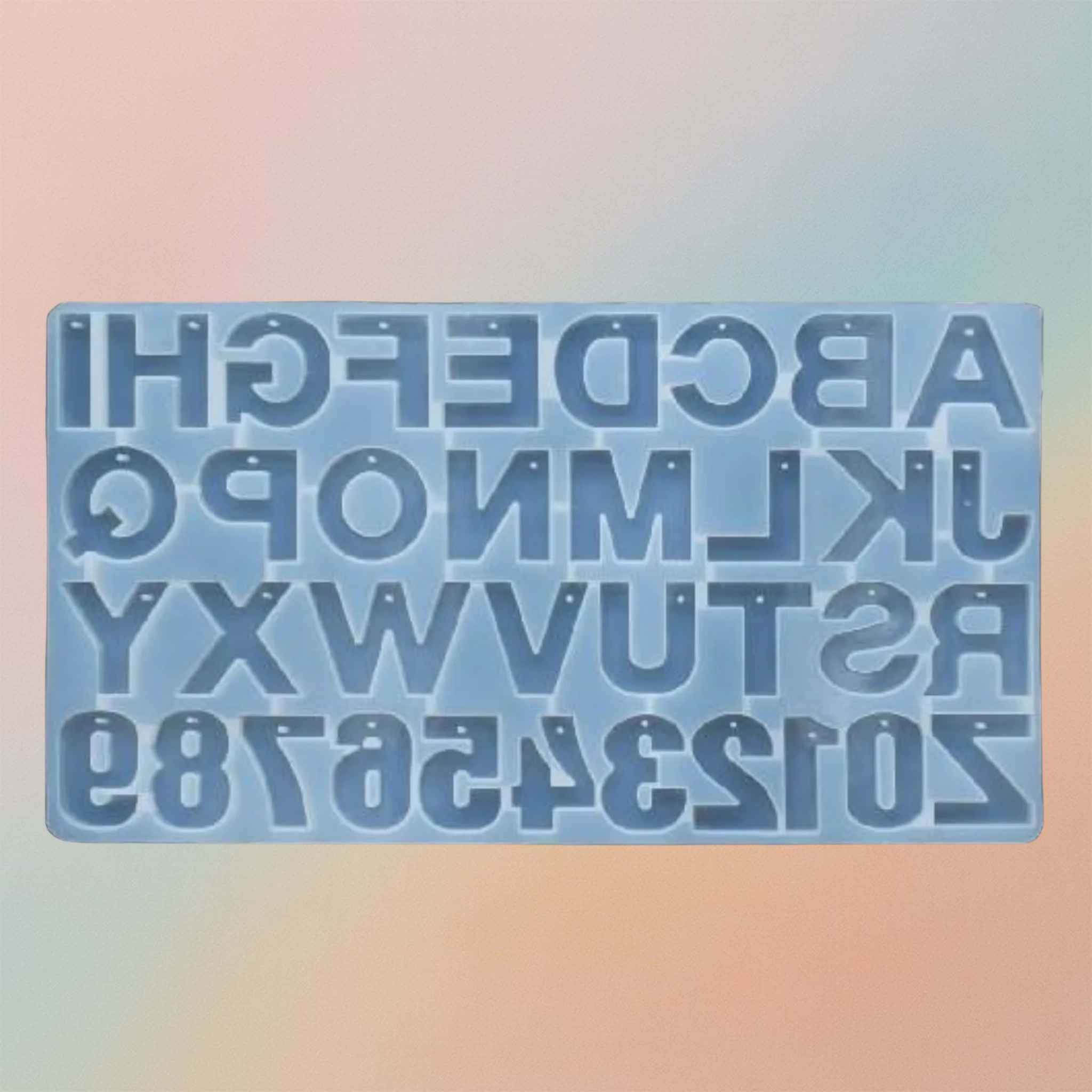 Large Letter A to Z Mold DIY Letters Backwards Silicone Mold