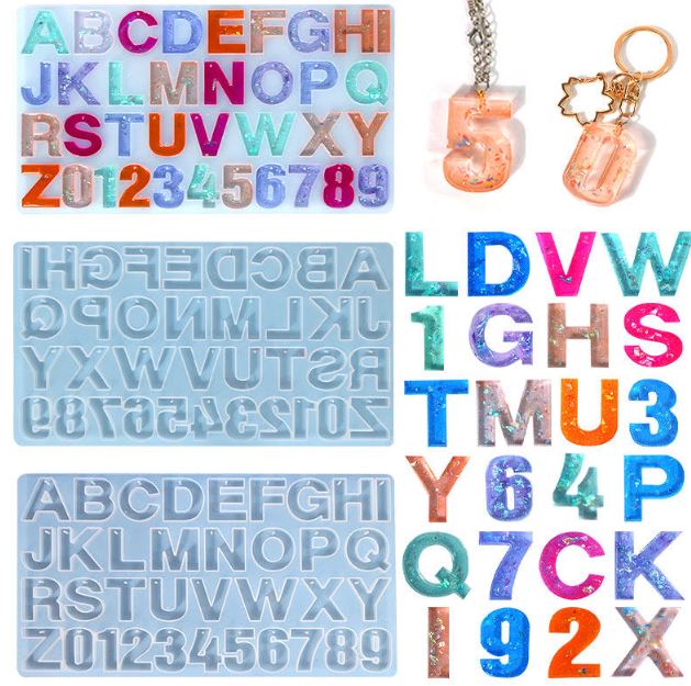 Large Letter A to Z Mold DIY Letters Backwards Silicone Mold