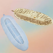 Leaf Long Feather Shaped Plate Dish Coaster Mould