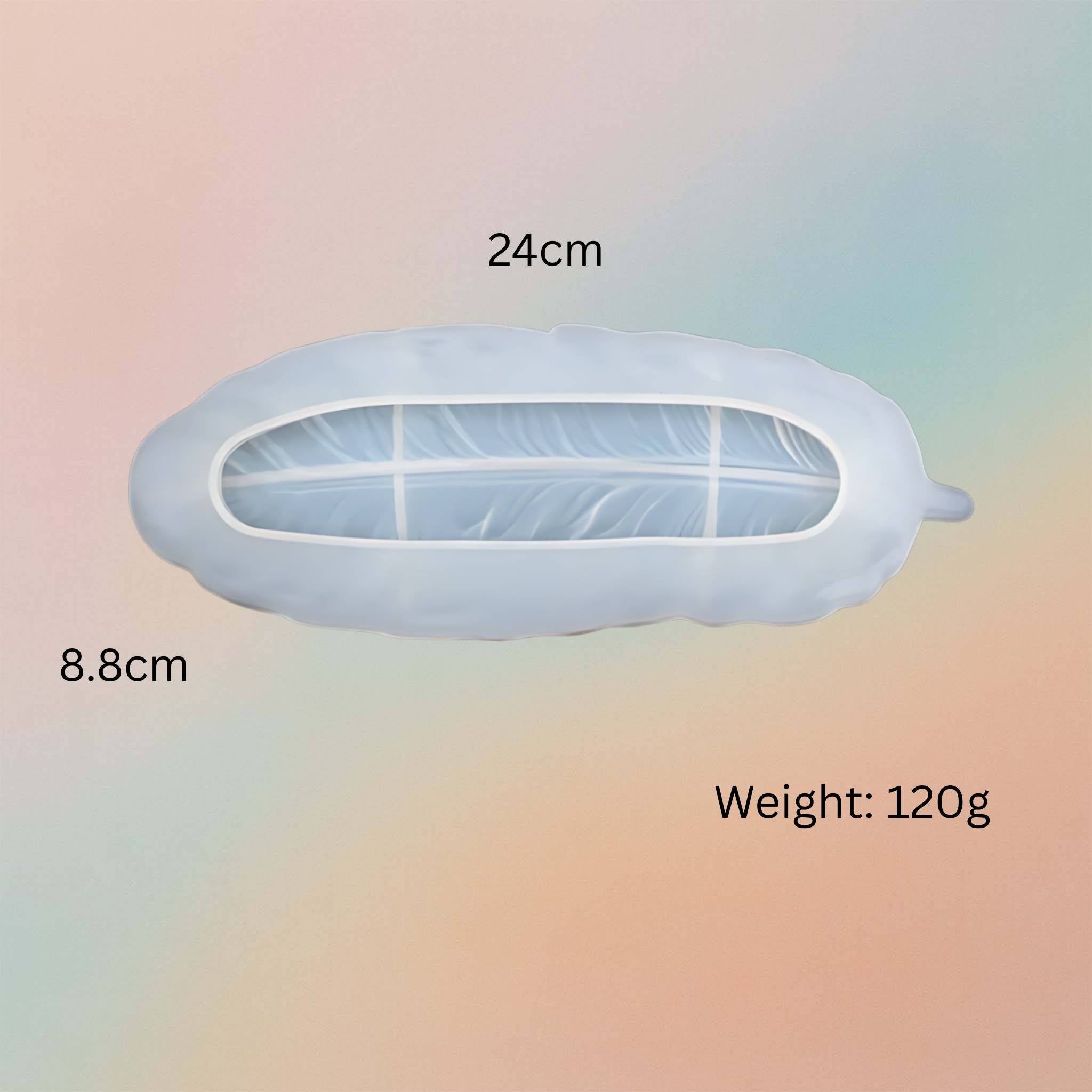 Leaf Long Feather Shaped Plate Dish Coaster Mould