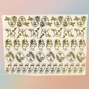 Line Lady Metal Sticker