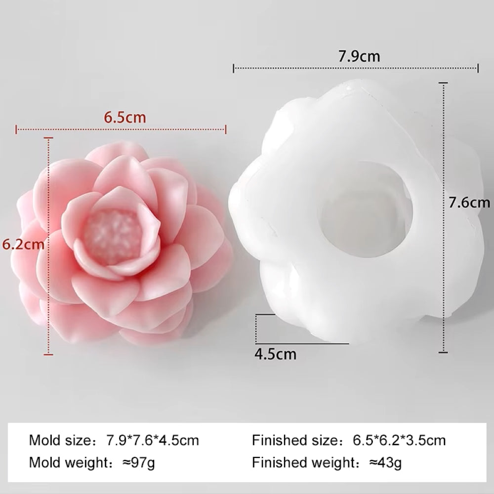 Lotus Flower Style 1 For Candle Resin, Gypsum, & Art Crafts Making Silicone Mold