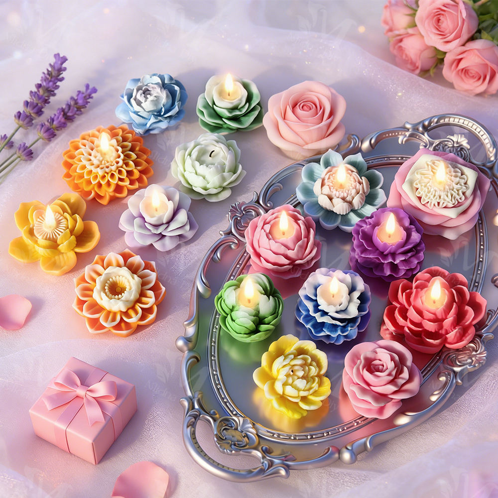 Lotus Flower Style 1 For Candle Resin, Gypsum, & Art Crafts Making Silicone Mold