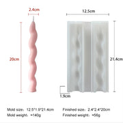 Long Cylinder Spiral Candle Silicone Mold DIY Aroma Cylinder Candle