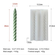 Long Cylinder Twisted For Candle Silicone Mold DIY Aroma Cylinder Candle