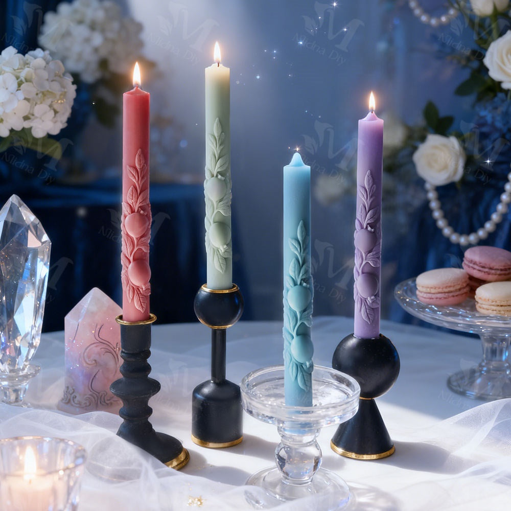 Long Pomegranate Cylinder Candle Silicone Mold DIY Aroma Cylinder Candle