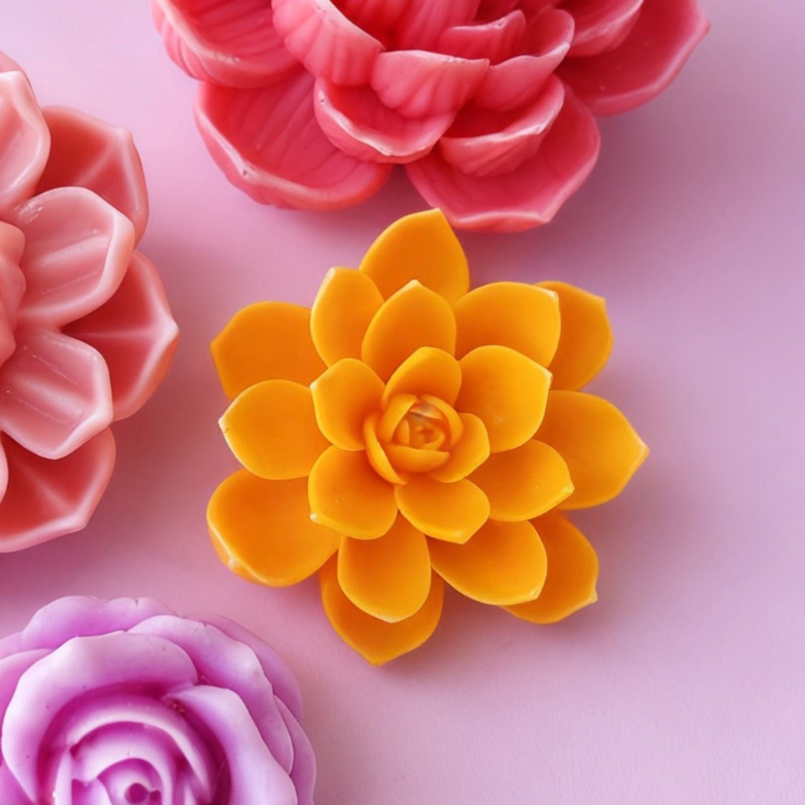 Lotus Aromatherapy Candle Silicone Mold 3d Flower Ornament Soap Fragrance Stone Pastry Pudding Baking Silicone Mold Small